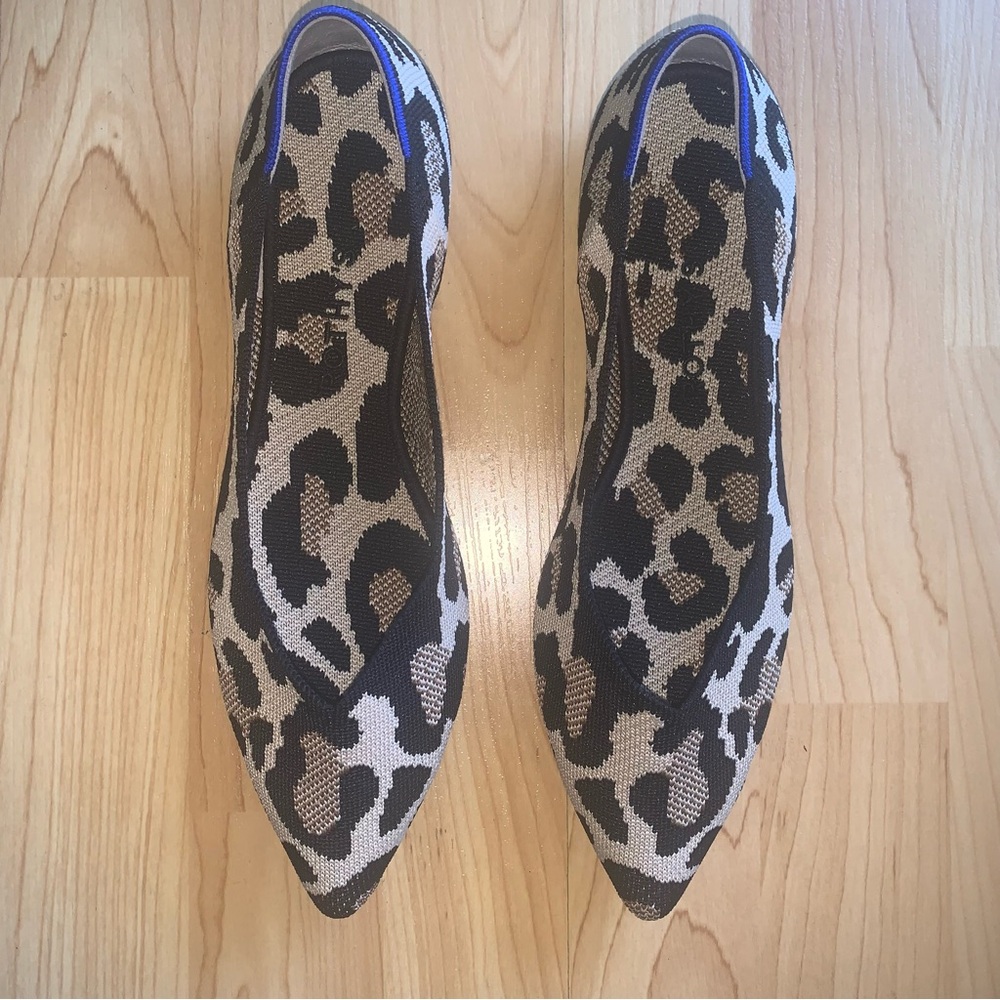 Rothy's The Point Leopard - Desert Cat Flats - Size 9.5 New (no box) - Picture 2 of 7